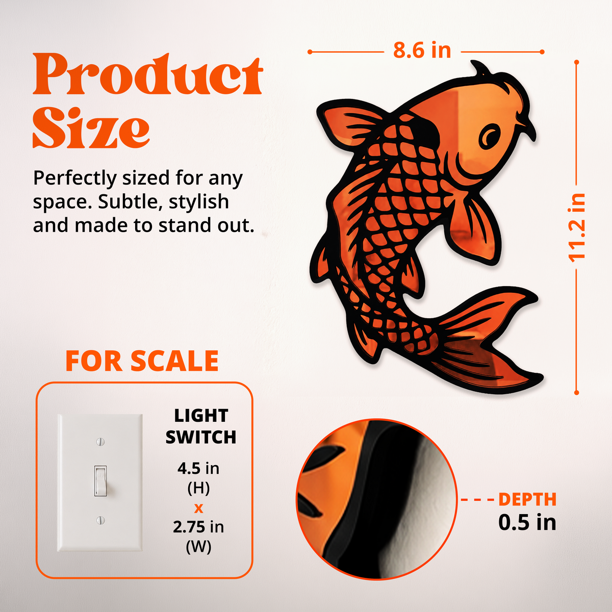 Koi Fish Mirror (8.5 x 11.5 in)