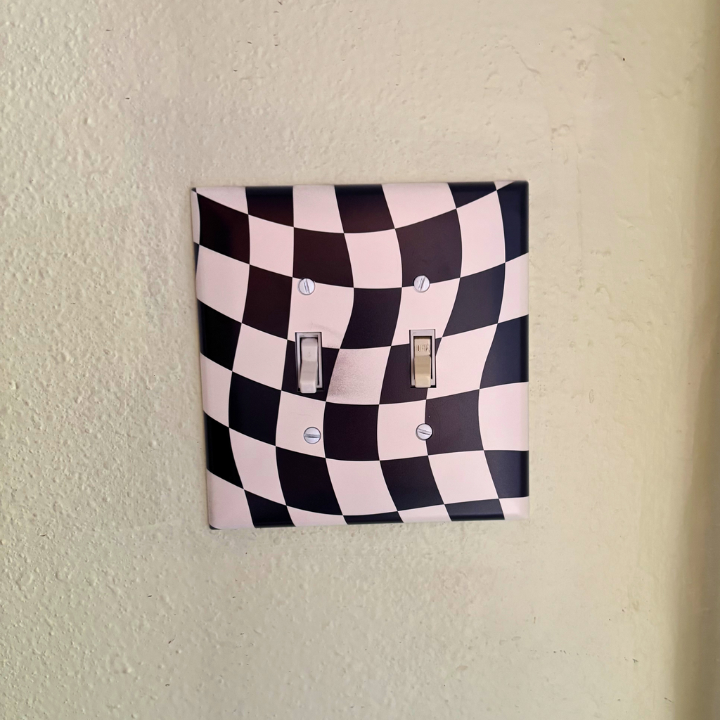 Checkerboard Light Switch Cover