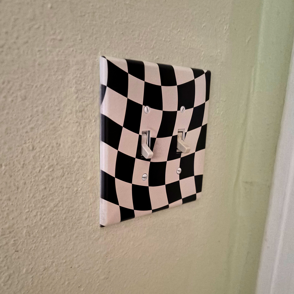 Checkerboard Light Switch Cover