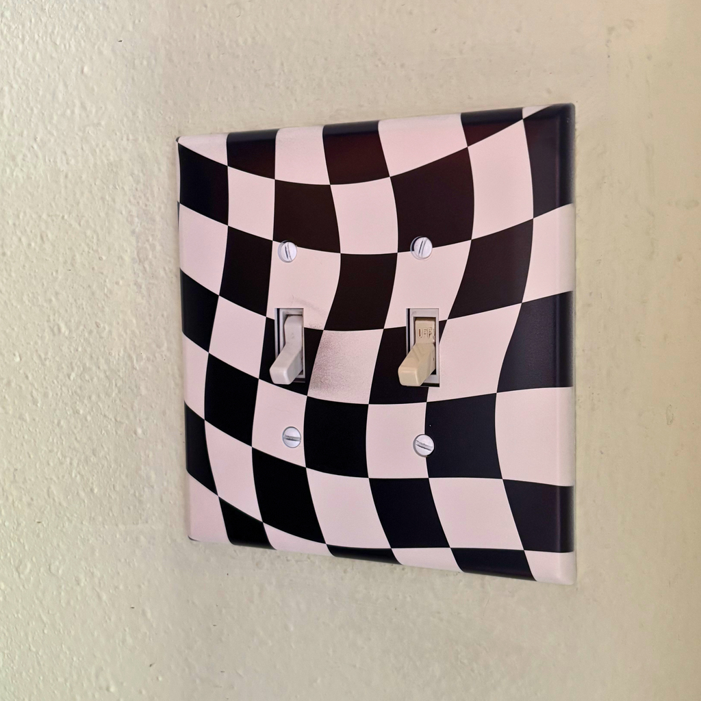 Checkerboard Light Switch Cover