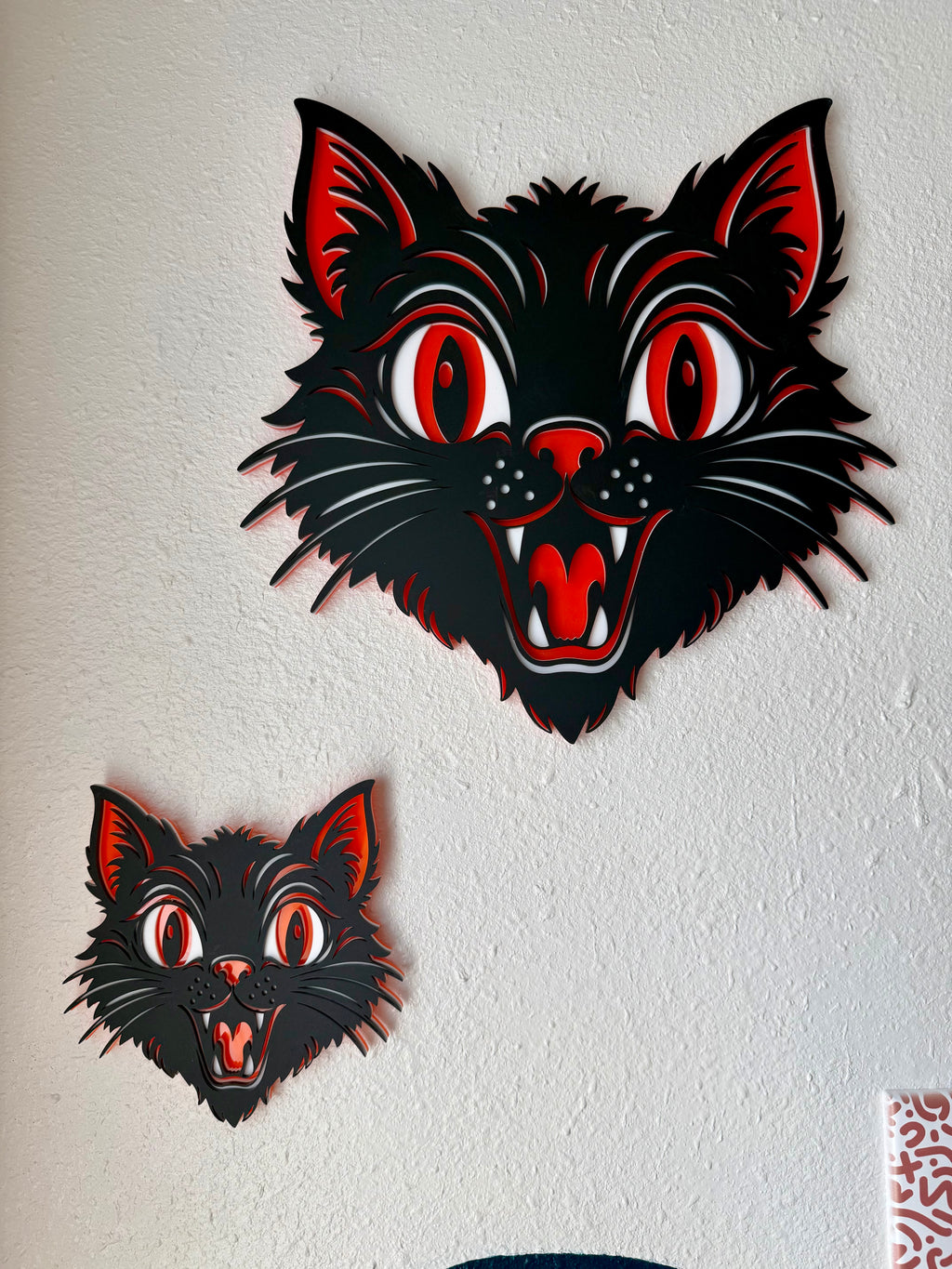 Scaredy Cat Wall Hang (6 x 6 in)