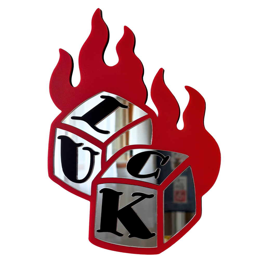 Flaming Luck Mirror (7 x 9.5 in)