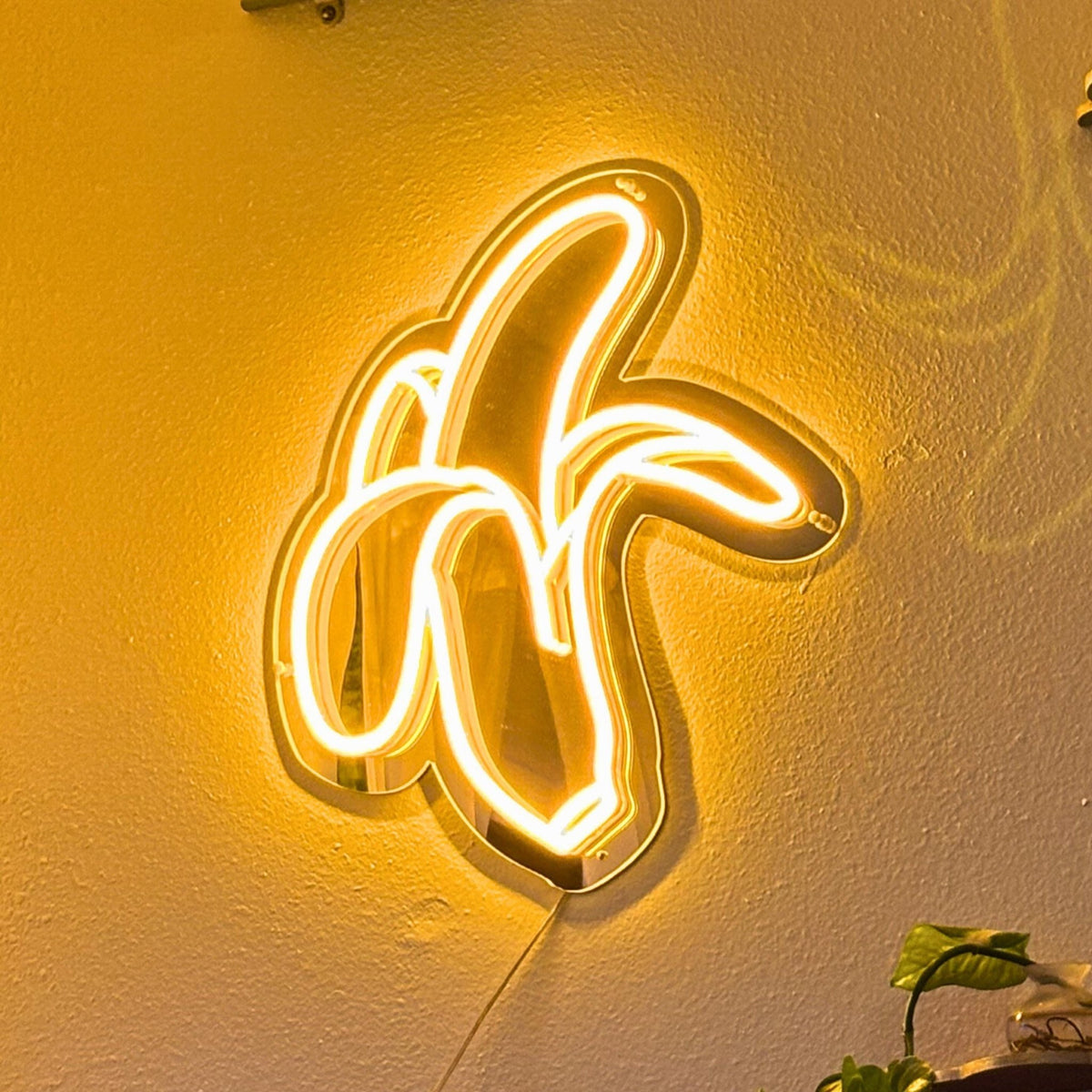 Banana Glow LED Neon Mirror - by MirrorPop. Handmade acrylic art.