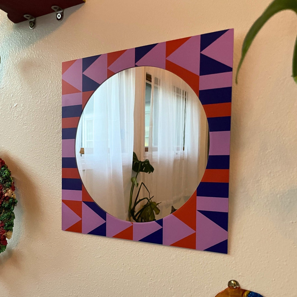 Geometric Pattern Mirror - by MirrorPop. Handmade acrylic art.