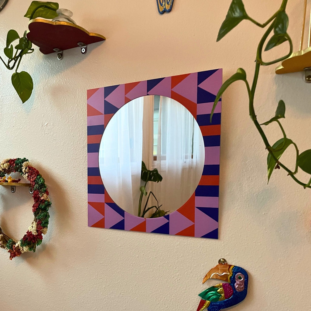 Geometric Pattern Mirror - by MirrorPop. Handmade acrylic art.