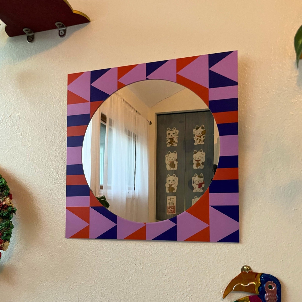 Geometric Pattern Mirror - by MirrorPop. Handmade acrylic art.