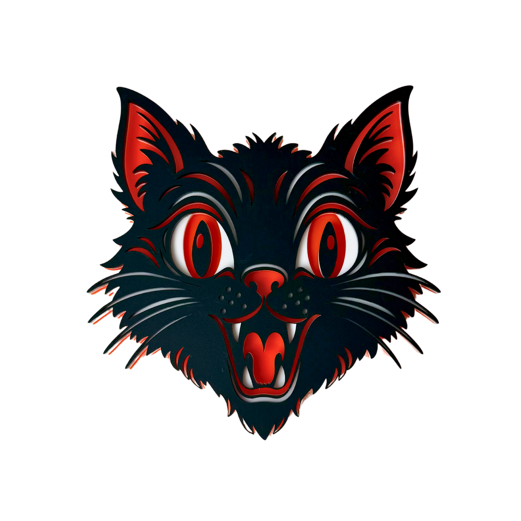 Scaredy Cat Wall Hang (11.5 x 11.5 in)