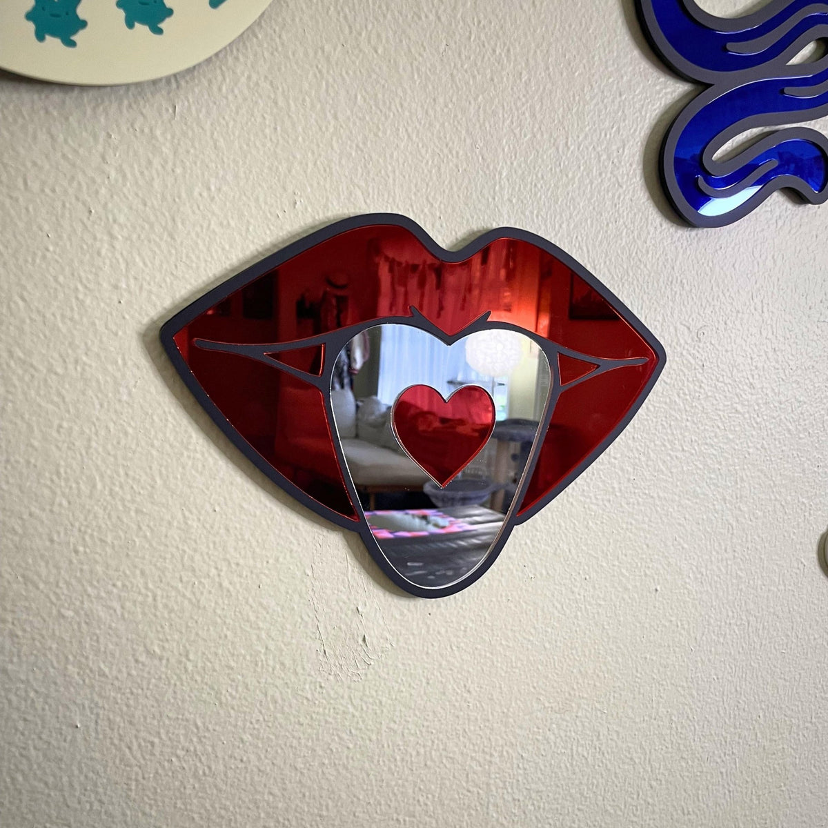 Heart Got Your Tongue Mirror - by MirrorPop. Handmade acrylic art.