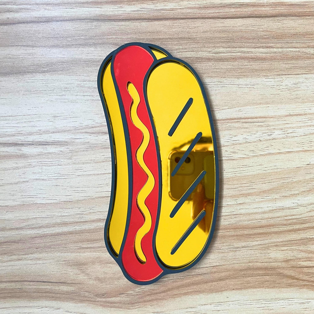 Hot Dog! Mirror - by MirrorPop. Handmade acrylic art.