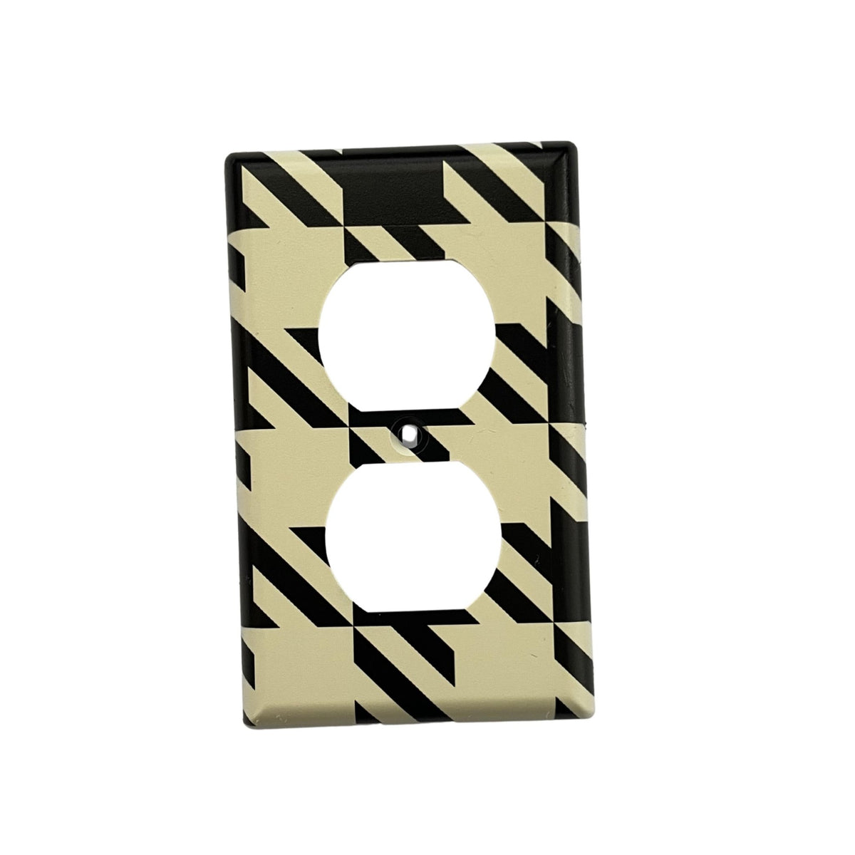 Houndstooth Light Switch Cover - by MirrorPop. Handmade acrylic art.