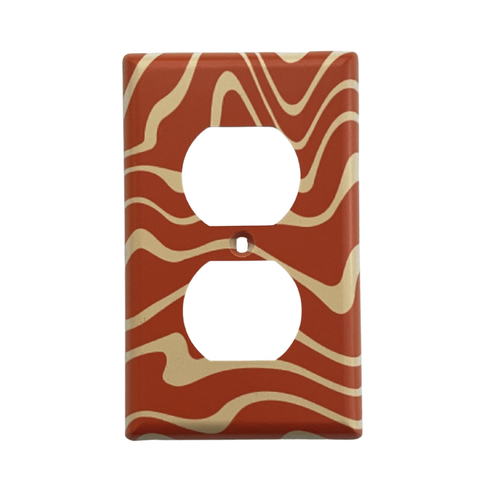 Wavy Light Switch Cover | Funky Retro Outlet Wall Plate | Dopamine Home Decor