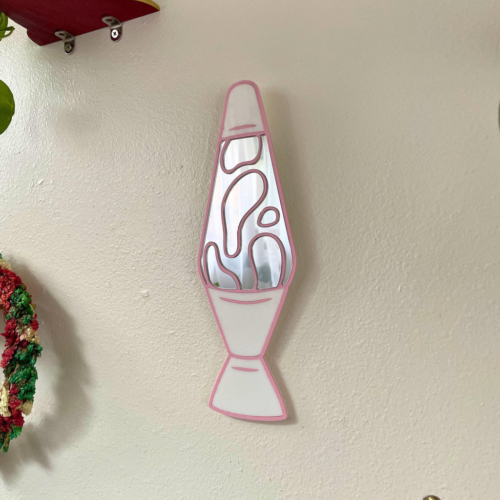 White & Pink Lava Lamp