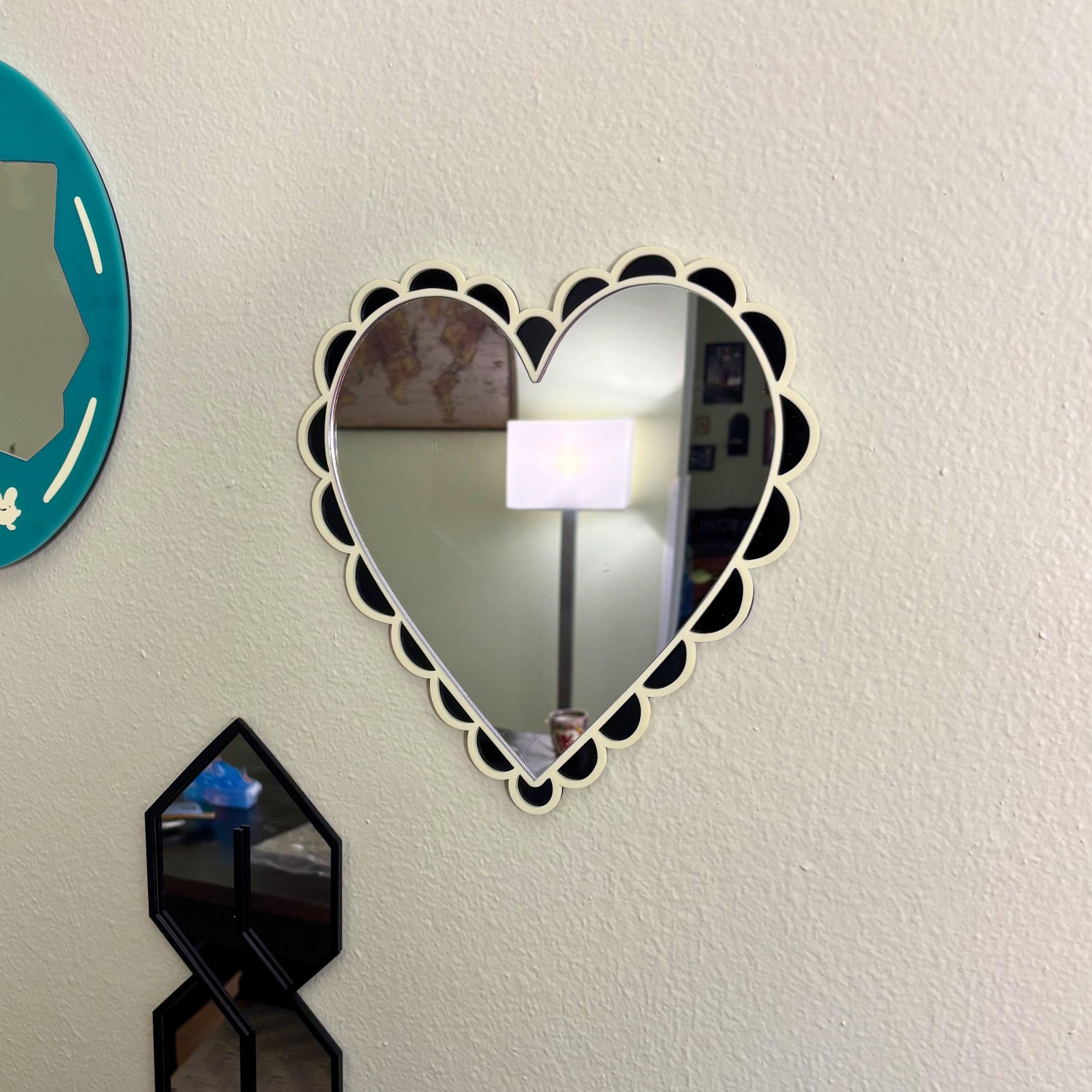 Baby Yellow Coquette Heart Mirror