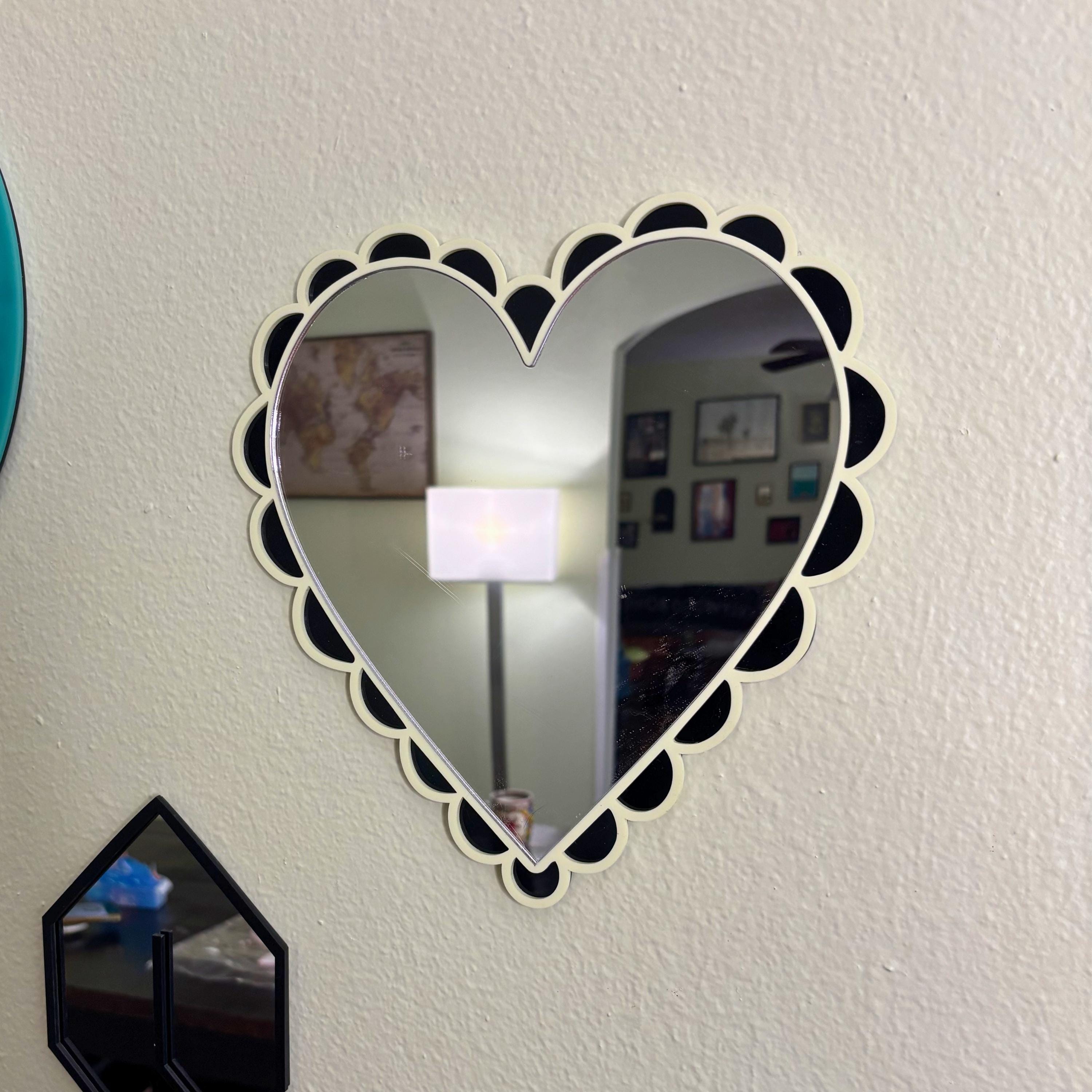 Baby Yellow Coquette Heart Mirror