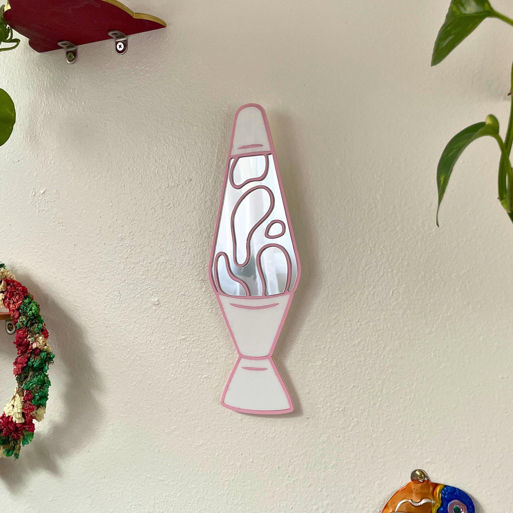 White & Pink Lava Lamp