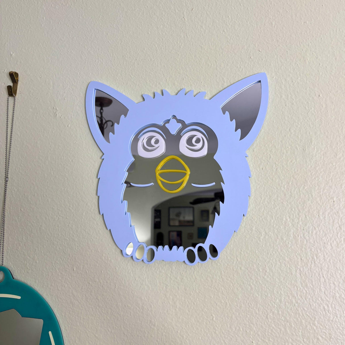 Blue Fuzz Toy Y2K Mirror