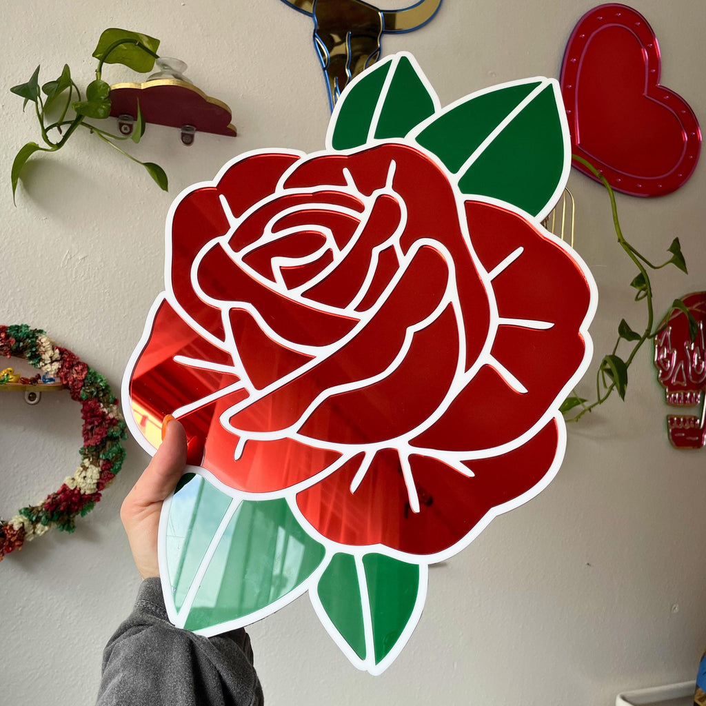 Red Rose Mirror