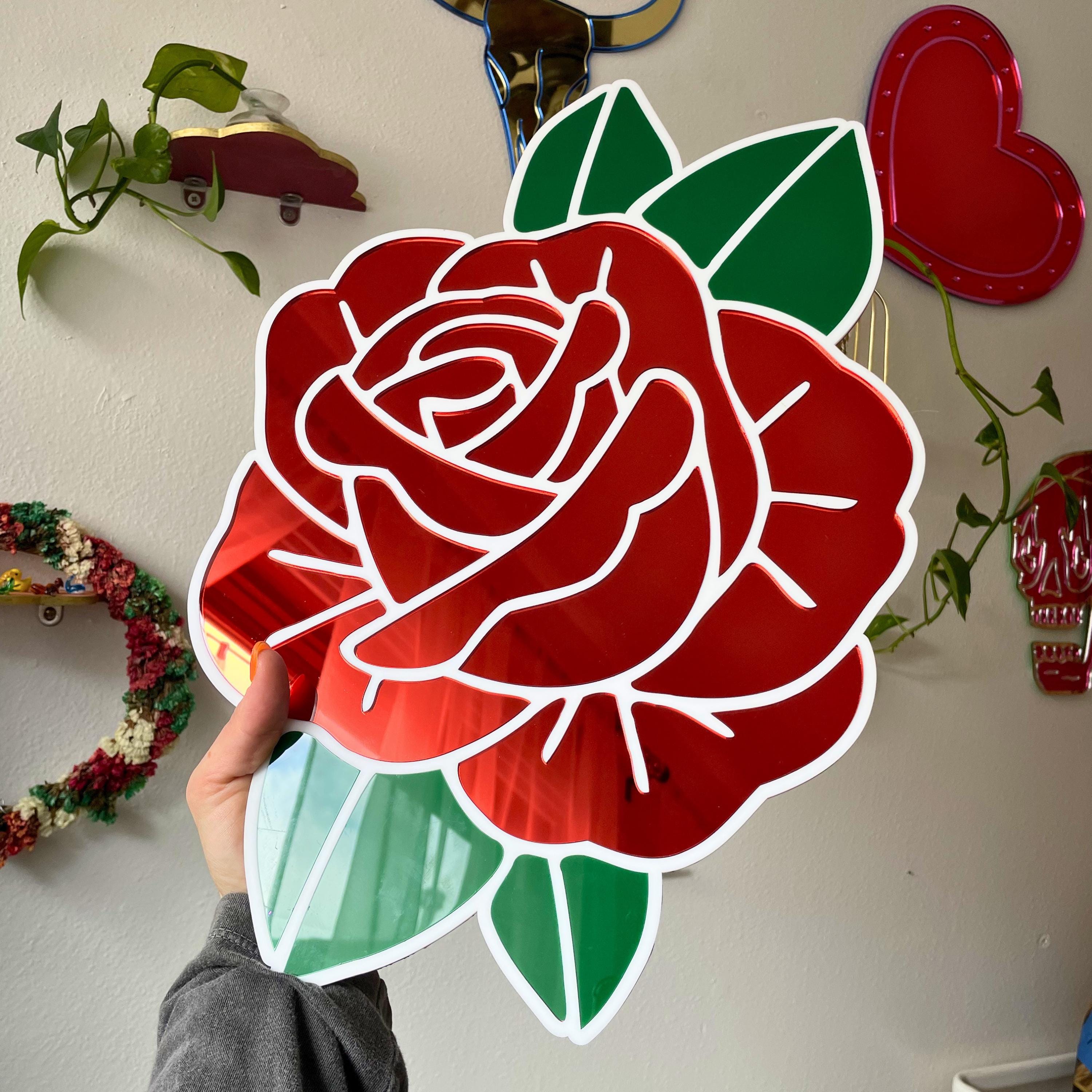 Red Rose Mirror