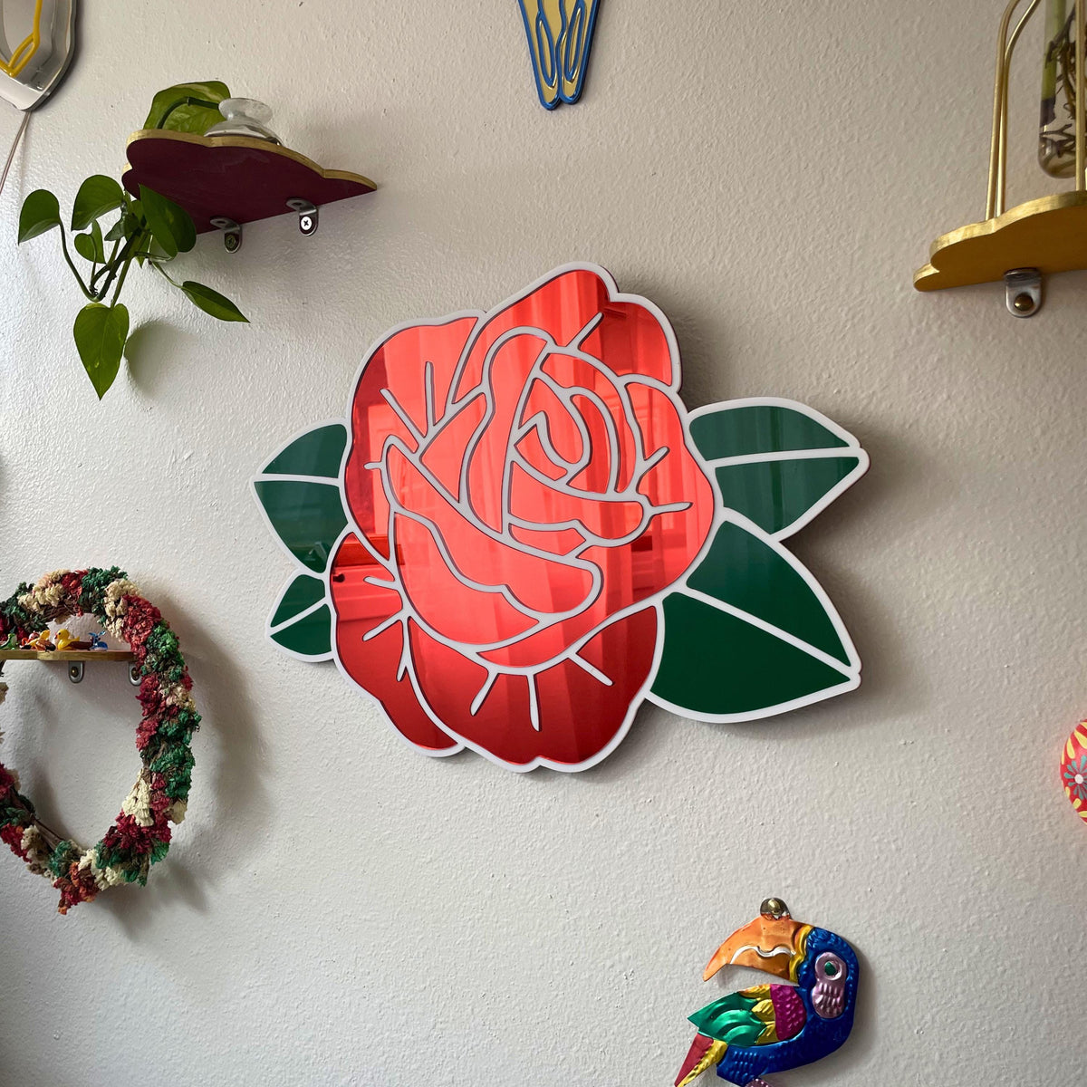 Red Rose Mirror