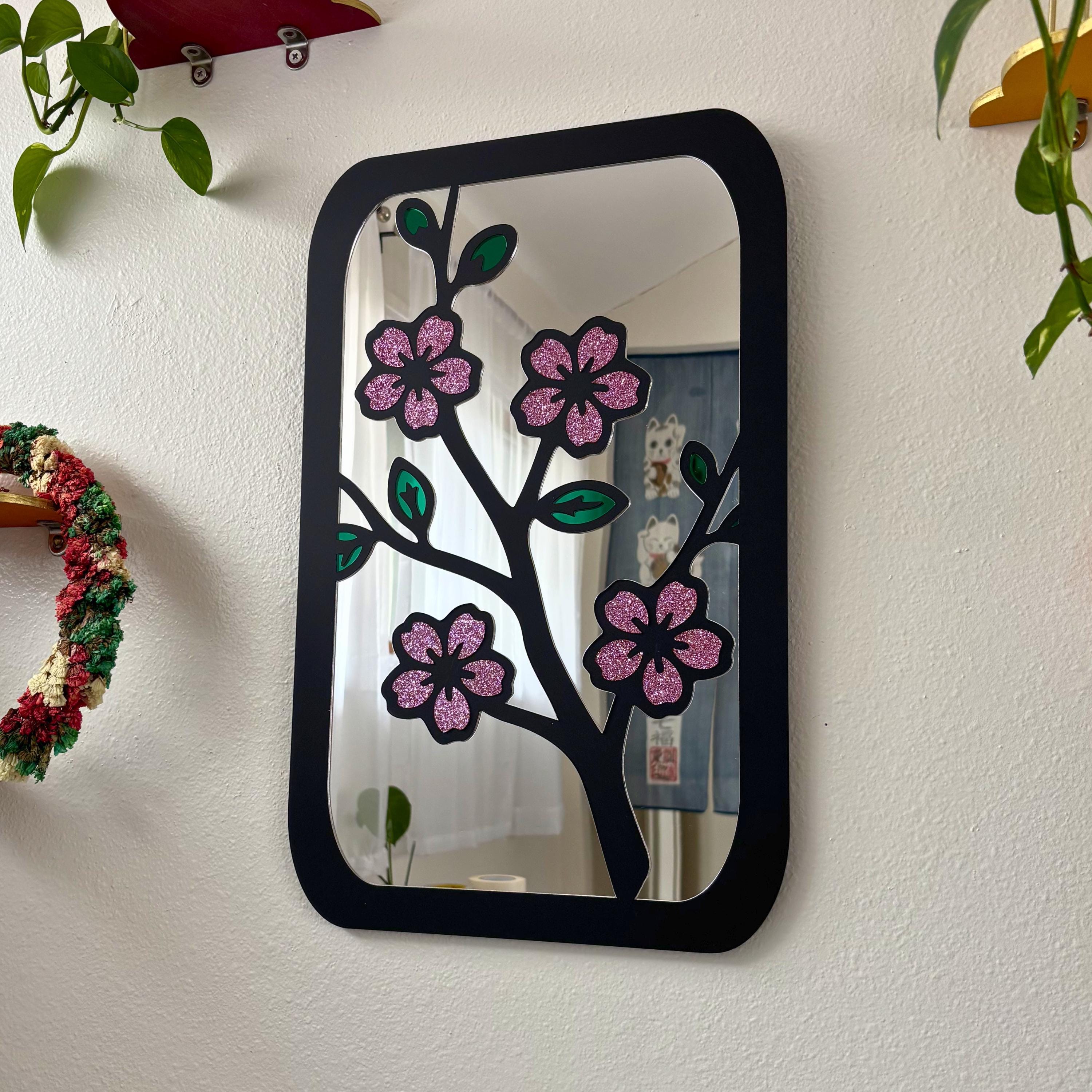 Cherry Blossom Hero Wall Hanging Mirror (11.5 x 18.25 in)