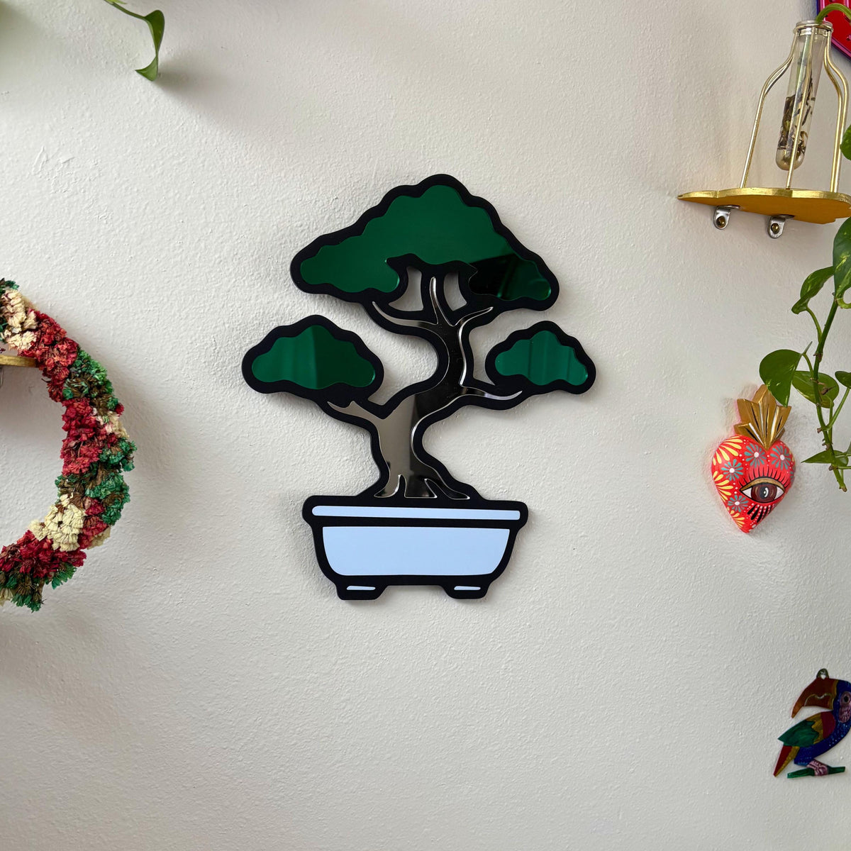 Bonsai Hero Wall Hanging Mirror (12.5 x 13.8 in)