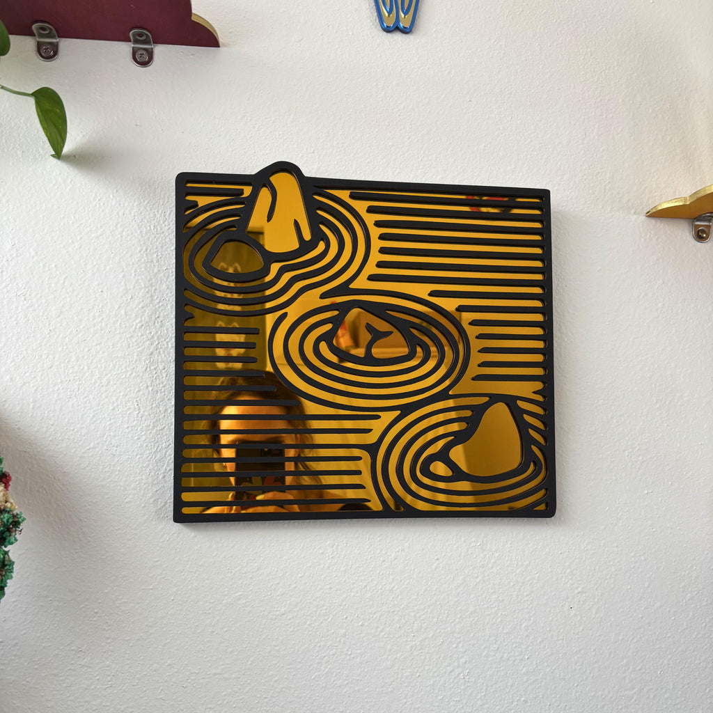 Zen Garden Statement Wall Hanging Mirror (11.4 x 10.7 in)