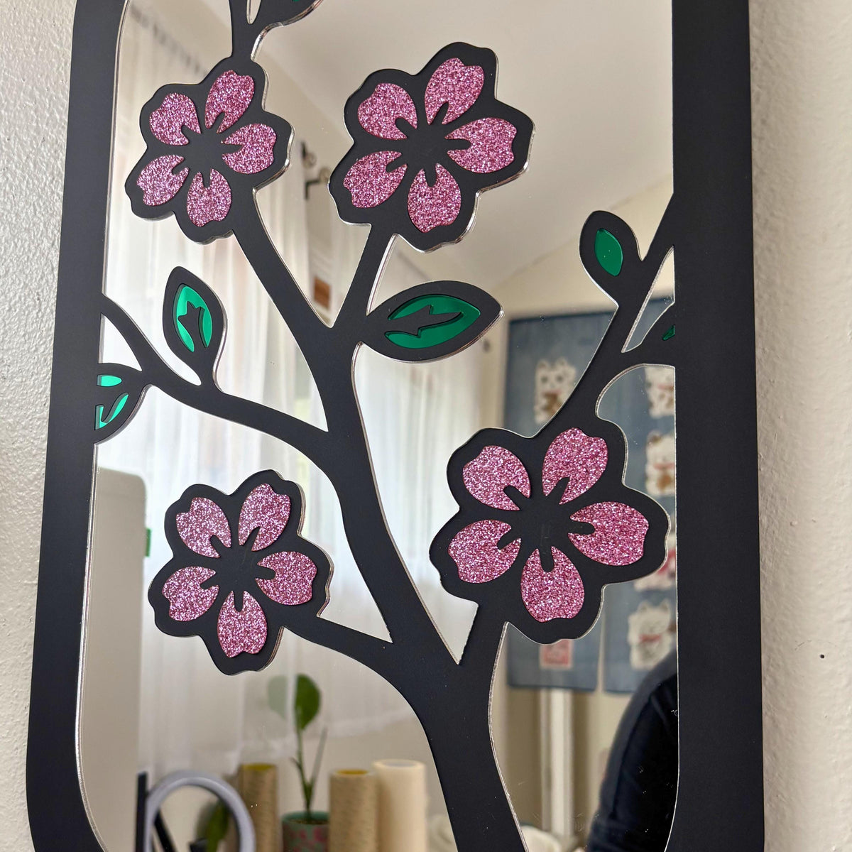 Cherry Blossom Hero Wall Hanging Mirror (11.5 x 18.25 in)