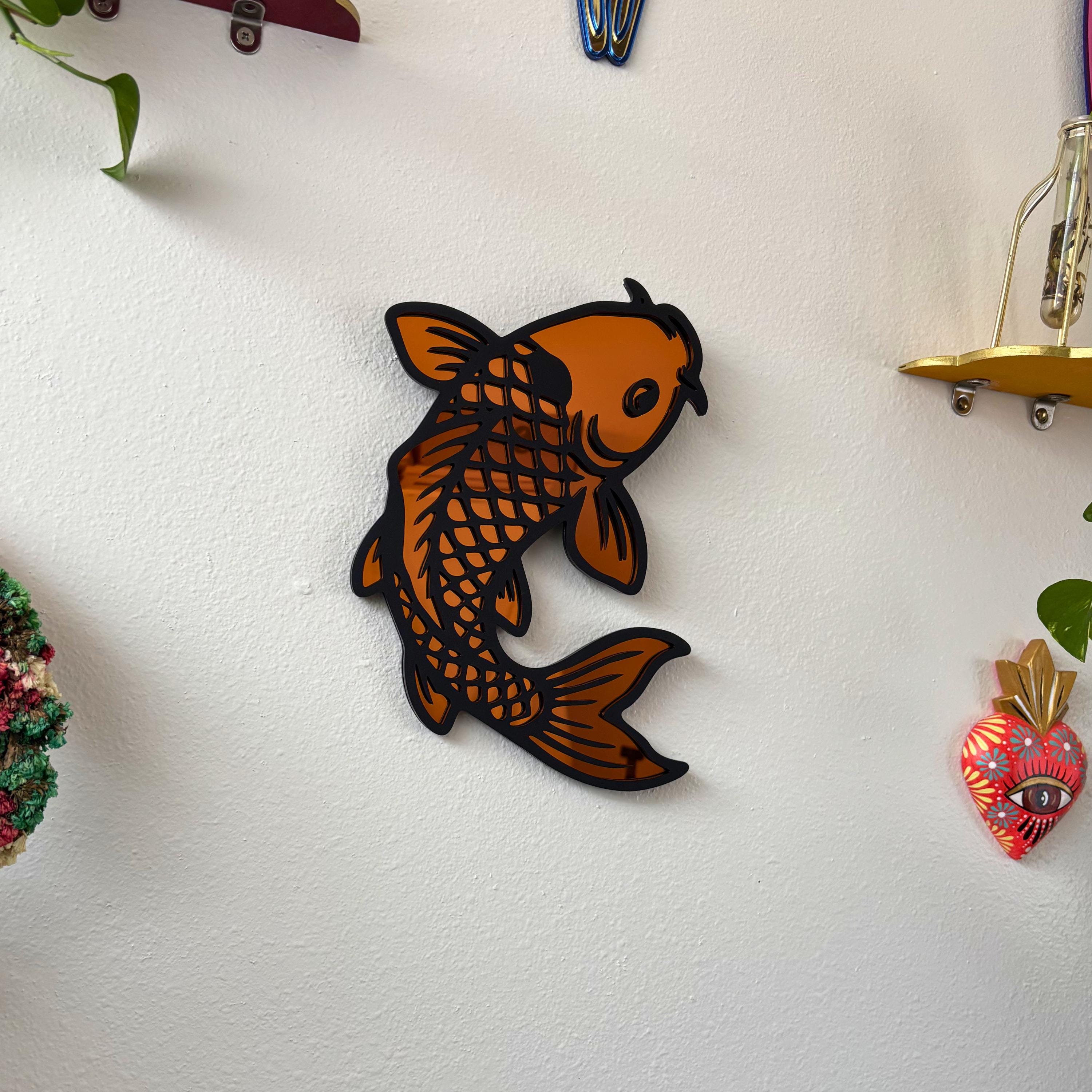 Koi Statement Wall Hanging Mirror (8.6 x 11.2 in)