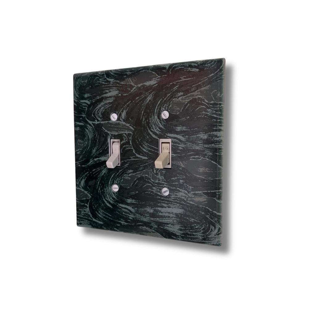 Dark Green Light Switch Cover | Whispy Design Outlet Wall Plate | Dopamine Home Decor