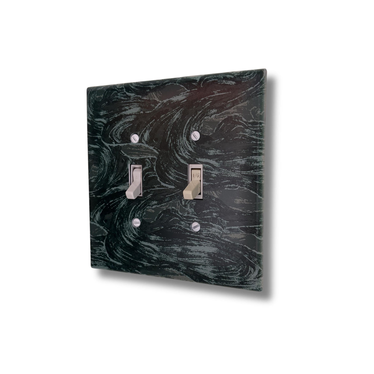 Dark Green Light Switch Cover | Whispy Design Outlet Wall Plate | Dopamine Home Decor