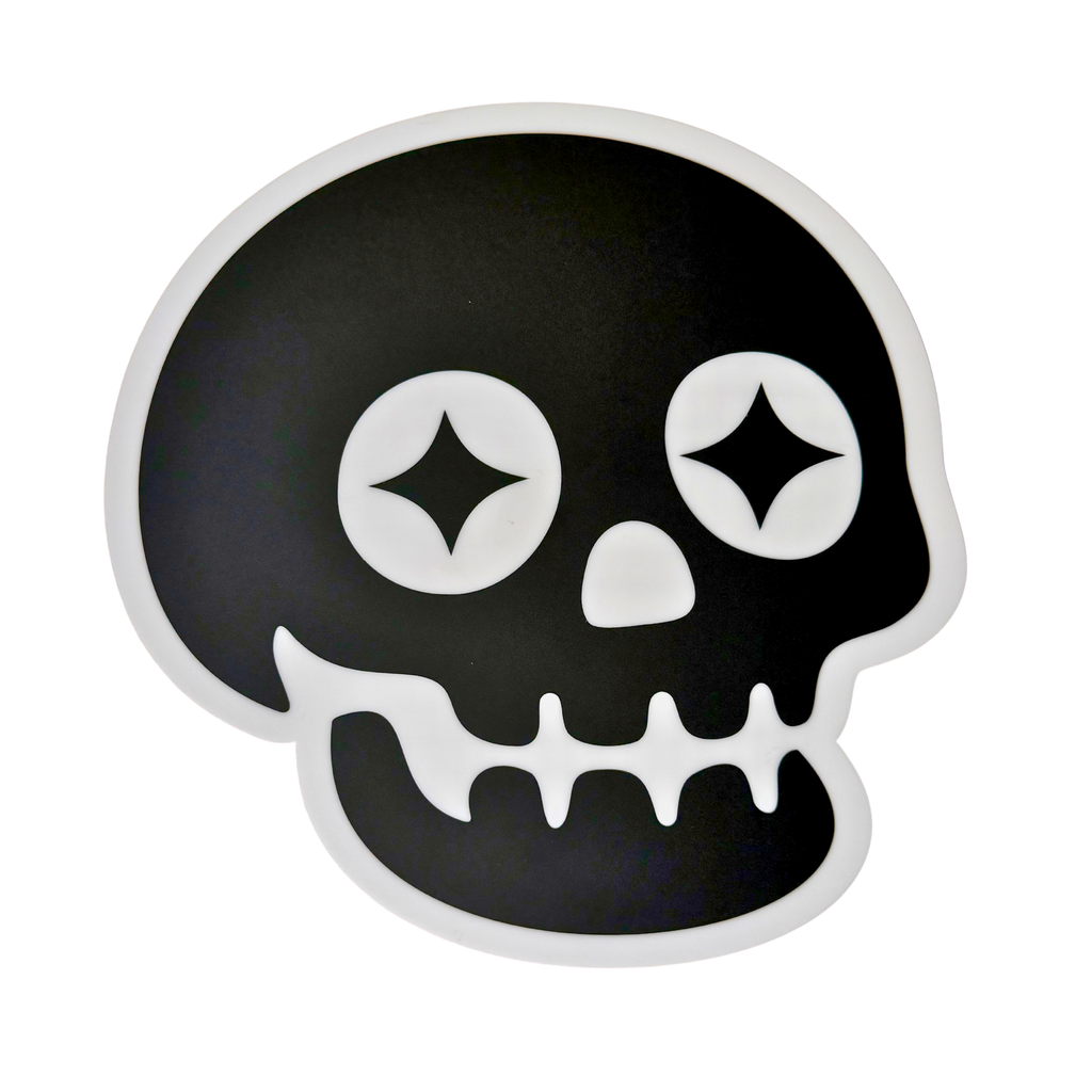 Star Eyed Skull -Black & White (11.5 x 11.5")