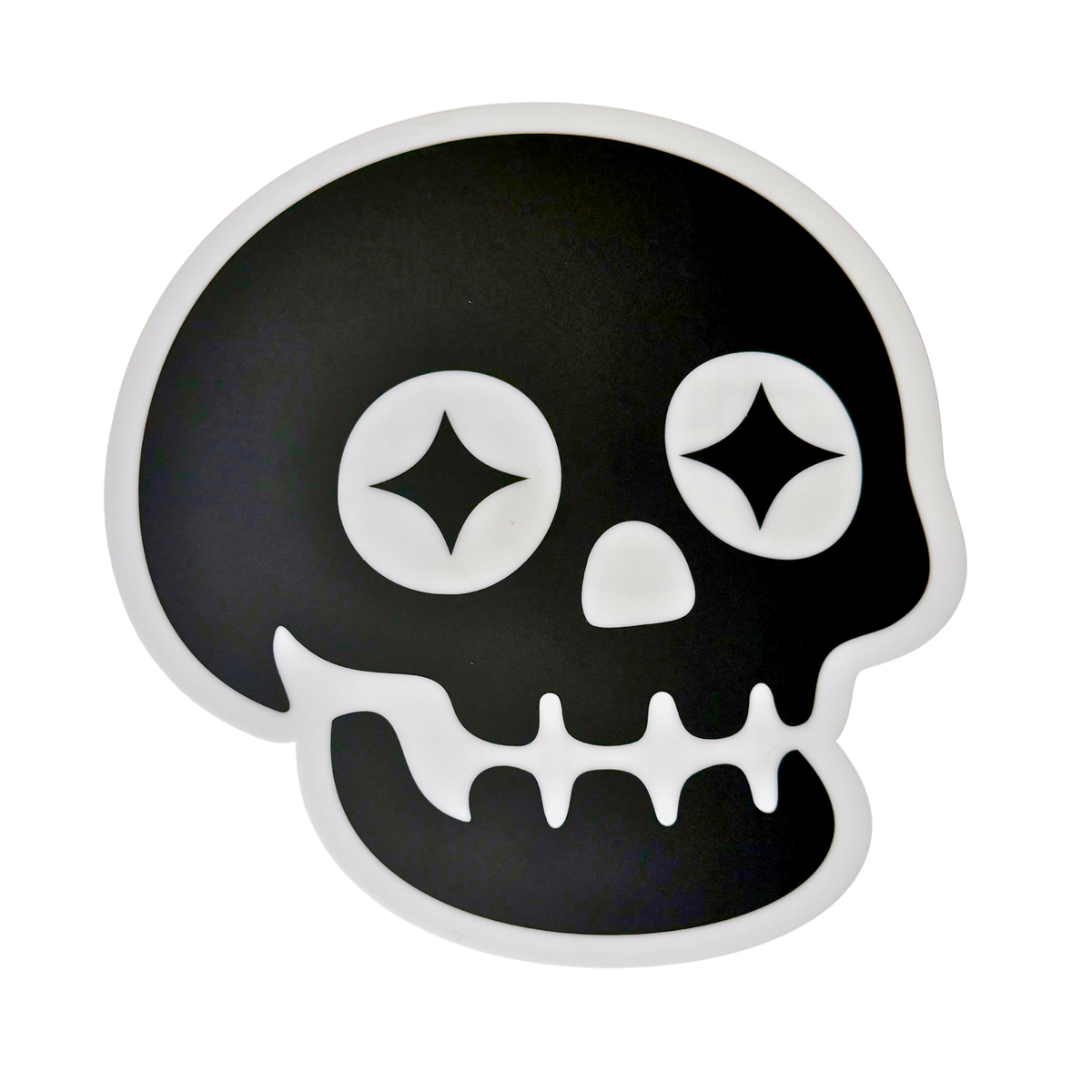 Star Eyed Skull -Black & White (11.5 x 11.5")