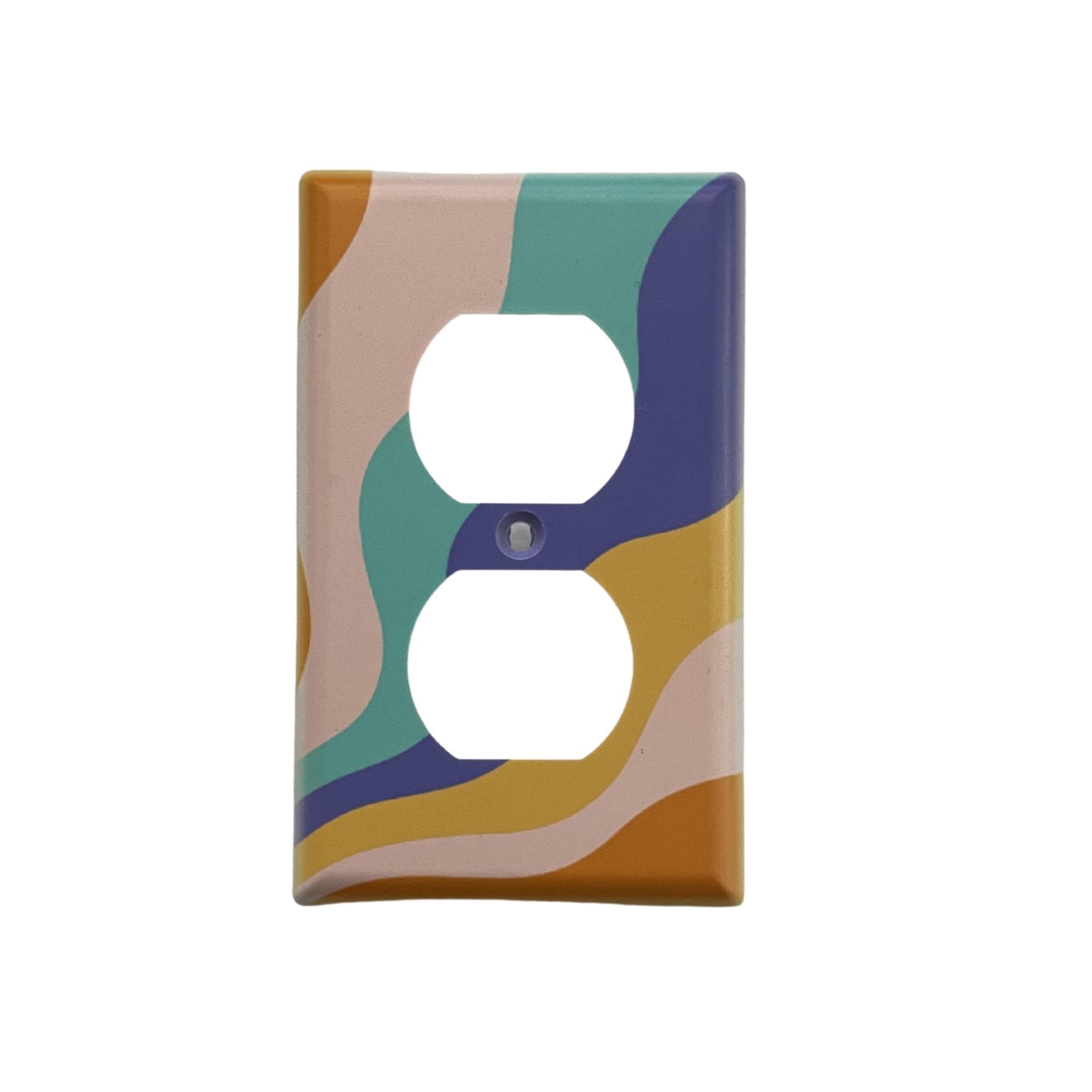 Sunburst Light Switch Cover - by MirrorPop. Handmade acrylic art.