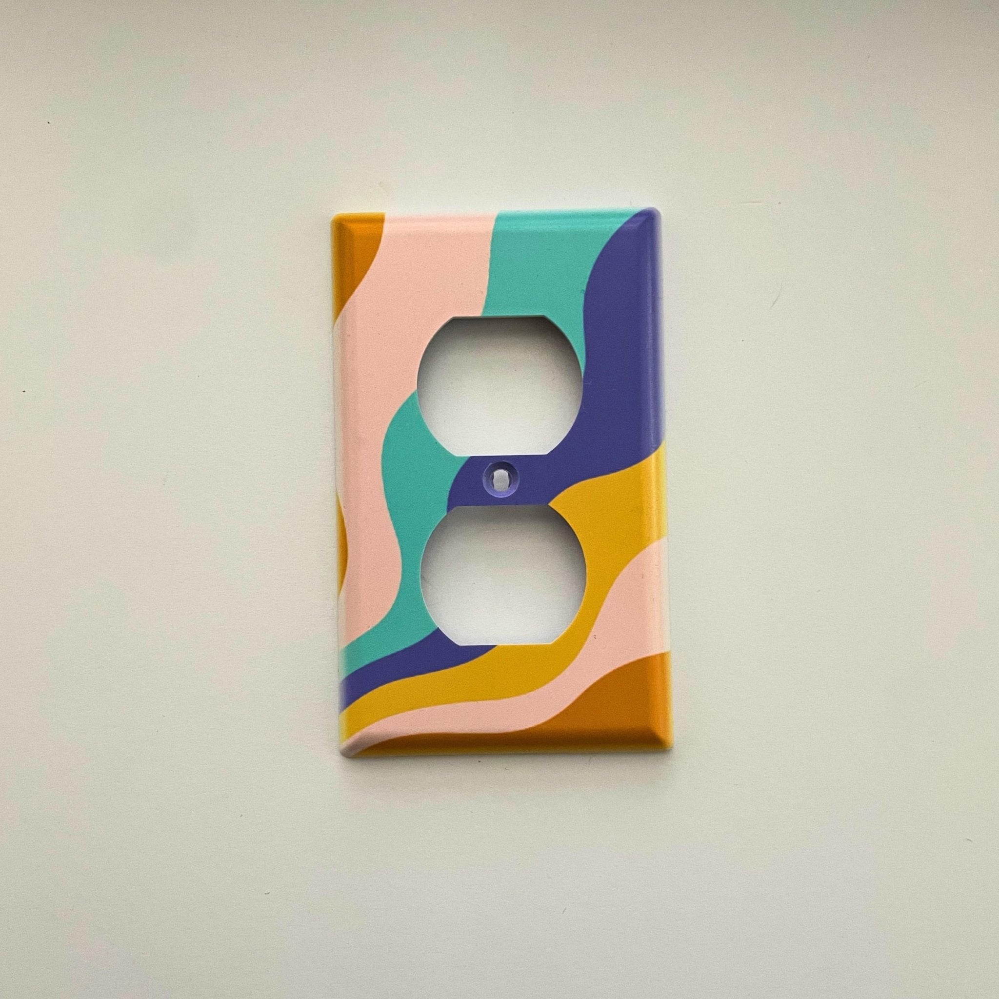 Sunburst Light Switch Cover - by MirrorPop. Handmade acrylic art.