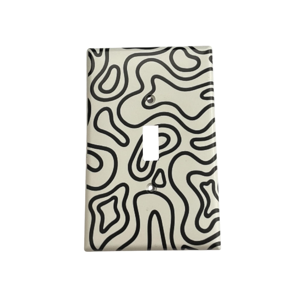 Wavy Light Switch Cover - by MirrorPop. Handmade acrylic art.