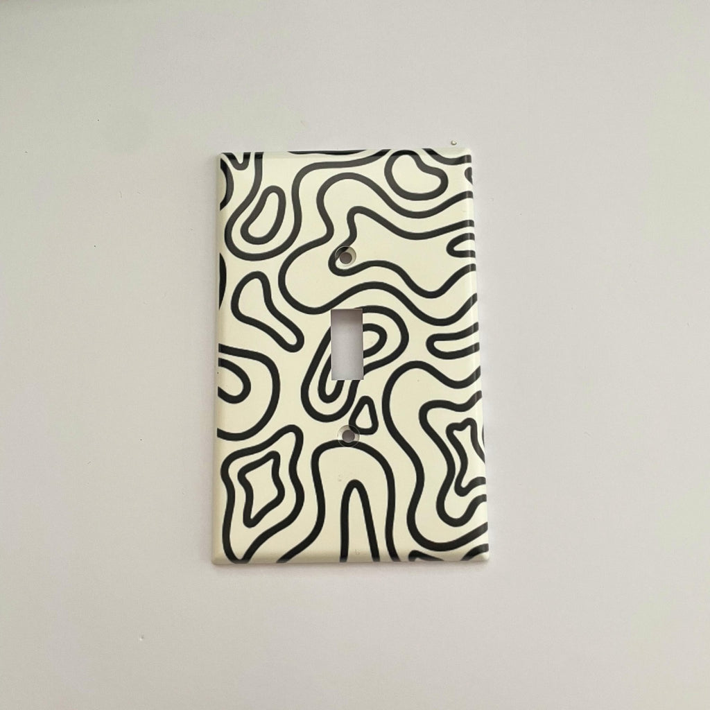 Wavy Light Switch Cover - by MirrorPop. Handmade acrylic art.