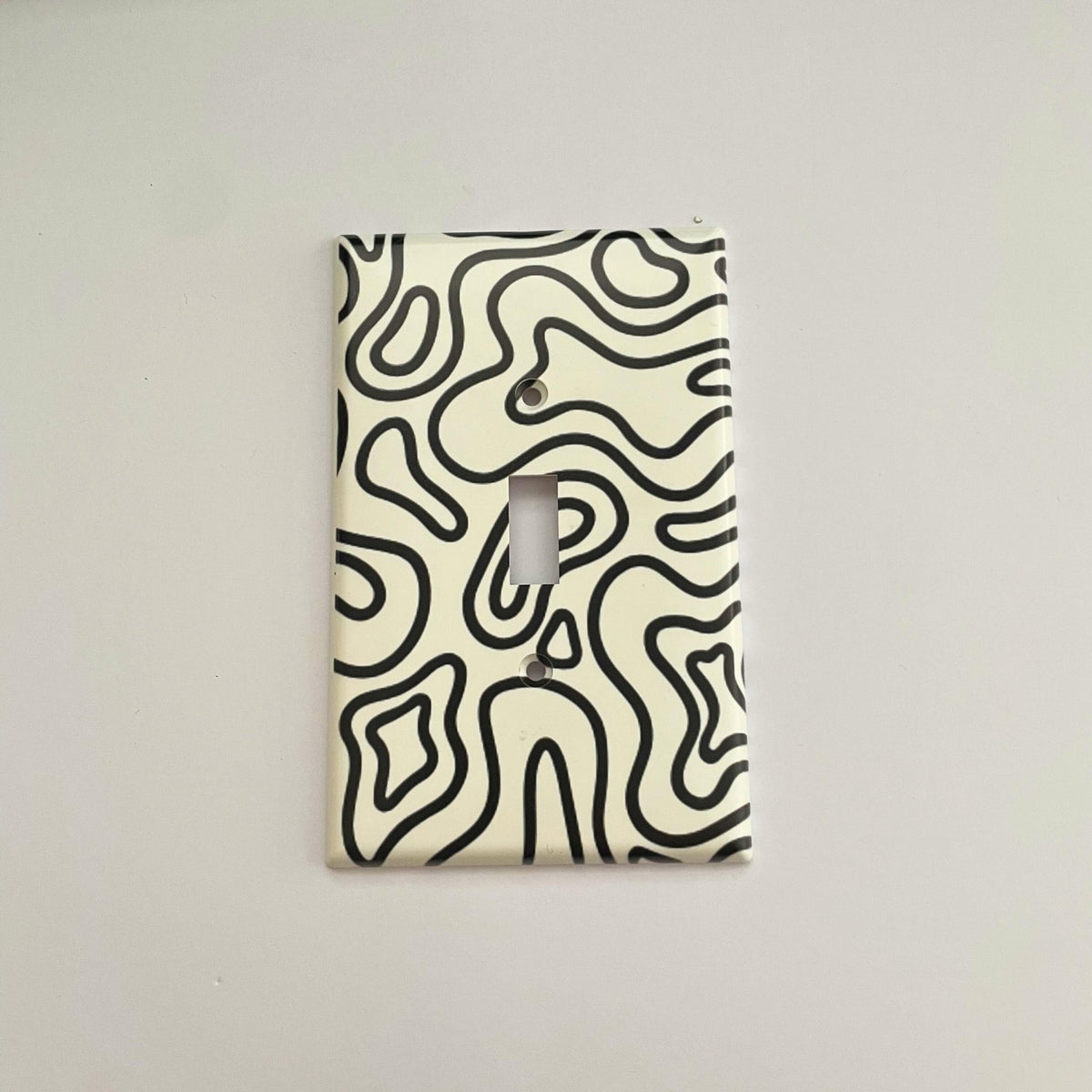 Wavy Light Switch Cover - by MirrorPop. Handmade acrylic art.